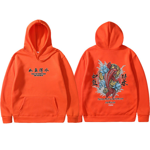 Men's Hip Hop Hooded Hoodies Japanese Style