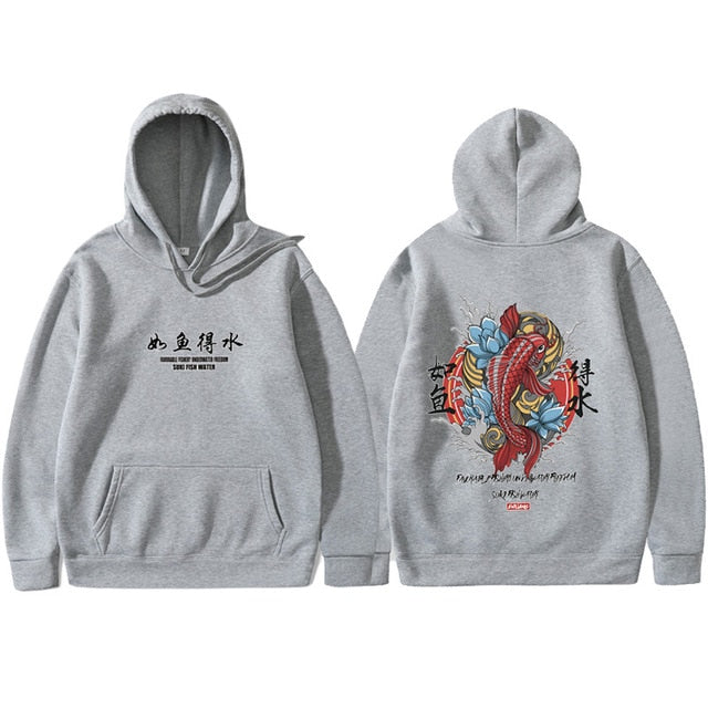 Men's Hip Hop Hooded Hoodies Japanese Style