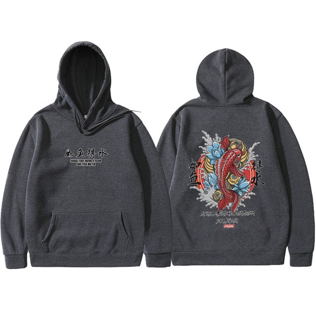 Men's Hip Hop Hooded Hoodies Japanese Style