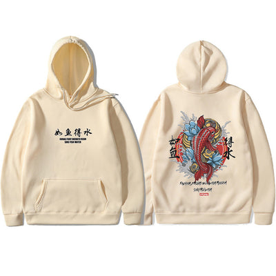 Men's Hip Hop Hooded Hoodies Japanese Style