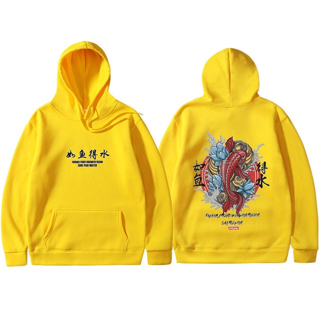 Men's Hip Hop Hooded Hoodies Japanese Style