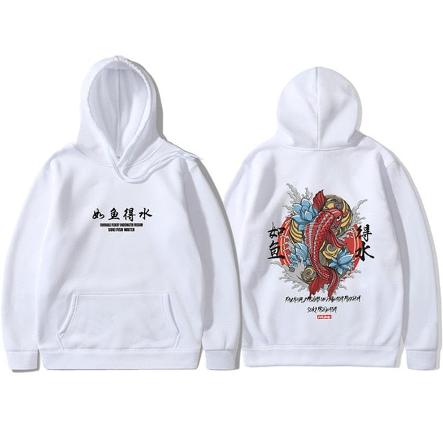 Men's Hip Hop Hooded Hoodies Japanese Style