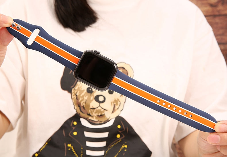 Silicone bracelet pulseira apple watch