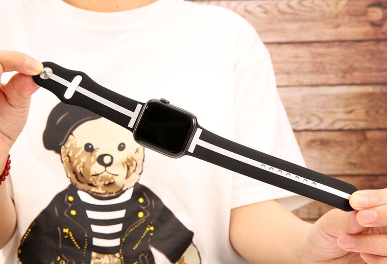 Silicone bracelet pulseira apple watch