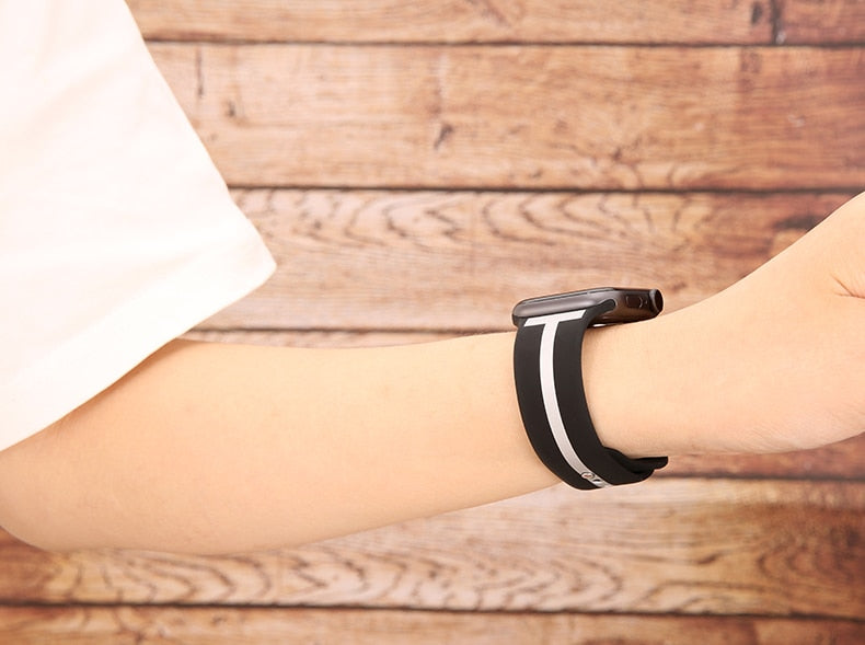 Silicone bracelet pulseira apple watch