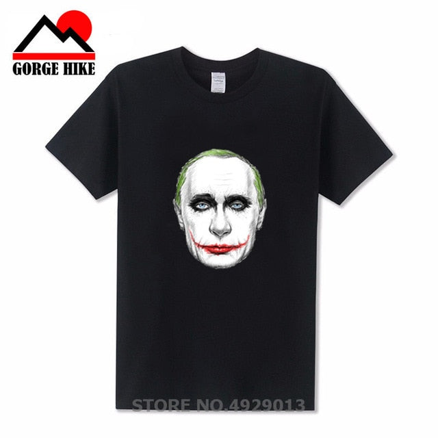 Russian President Vladimir Serious Joker Putin Print T-shirt