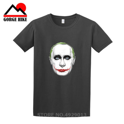Russian President Vladimir Serious Joker Putin Print T-shirt