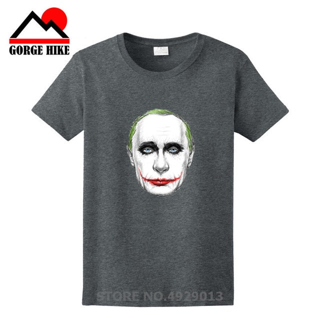 Russian President Vladimir Serious Joker Putin Print T-shirt