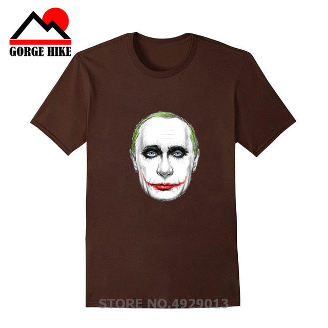 Russian President Vladimir Serious Joker Putin Print T-shirt