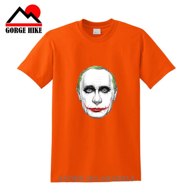Russian President Vladimir Serious Joker Putin Print T-shirt