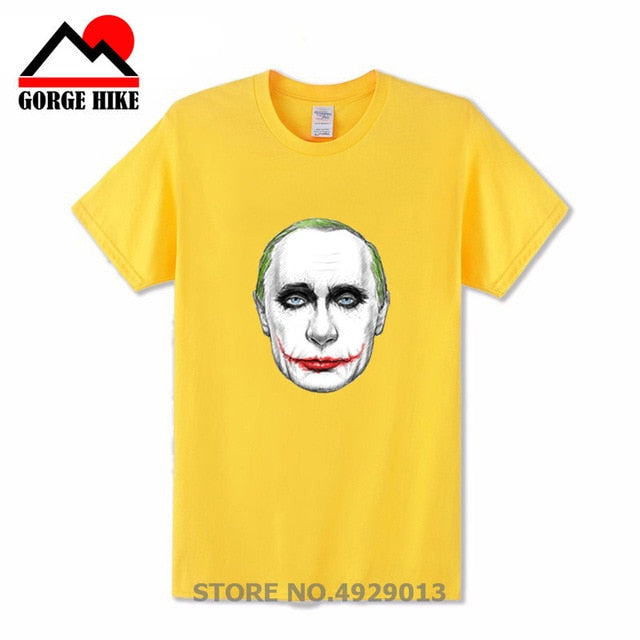 Russian President Vladimir Serious Joker Putin Print T-shirt