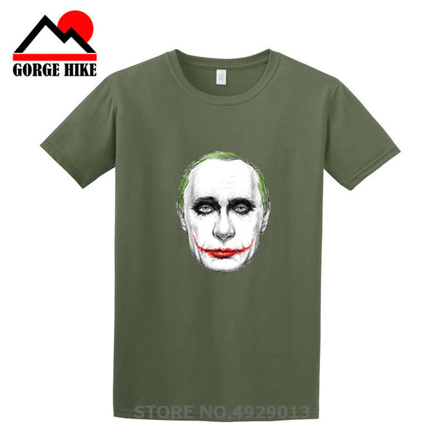 Russian President Vladimir Serious Joker Putin Print T-shirt