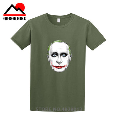 Russian President Vladimir Serious Joker Putin Print T-shirt
