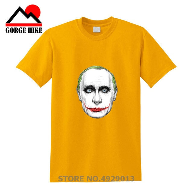 Russian President Vladimir Serious Joker Putin Print T-shirt
