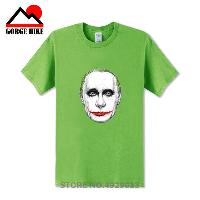 Russian President Vladimir Serious Joker Putin Print T-shirt