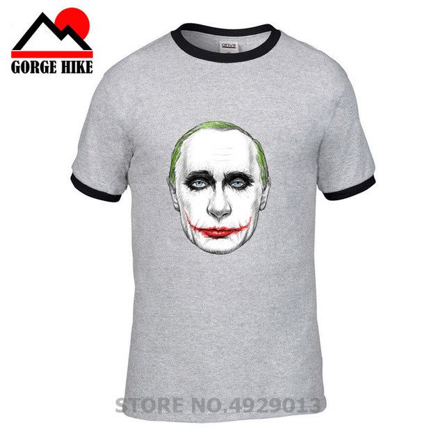 Russian President Vladimir Serious Joker Putin Print T-shirt