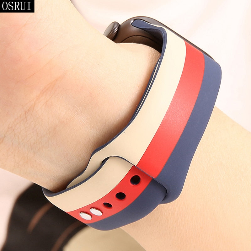 Silicone bracelet pulseira apple watch