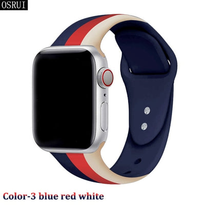 Silicone bracelet pulseira apple watch