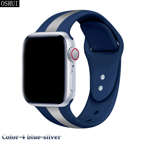 Silicone bracelet pulseira apple watch