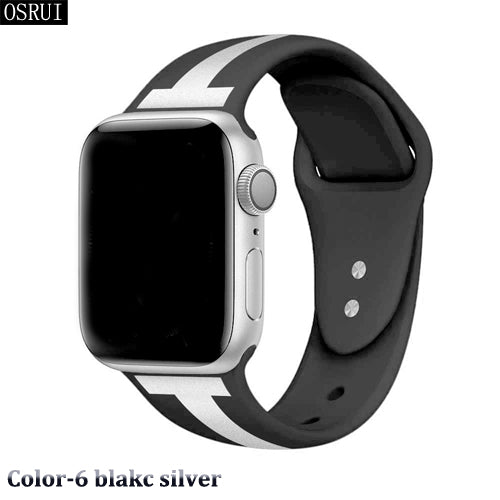 Silicone bracelet pulseira apple watch