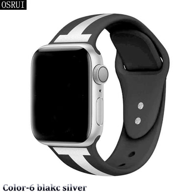Silicone bracelet pulseira apple watch